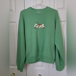 Aritzia TNA Holieway Seafoam Green Logo Sweatshirt Medium